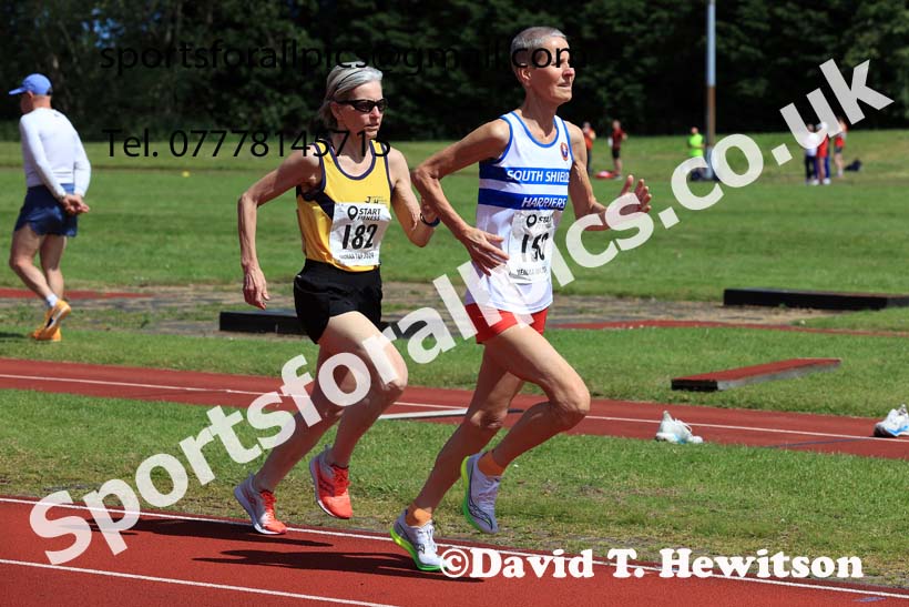 Womens 800 metres, 2024 NE Masters Track and Field Champs., Monkton Stadium, Jarrow.  Photo: David T. Hewitson/Sports for All Pics